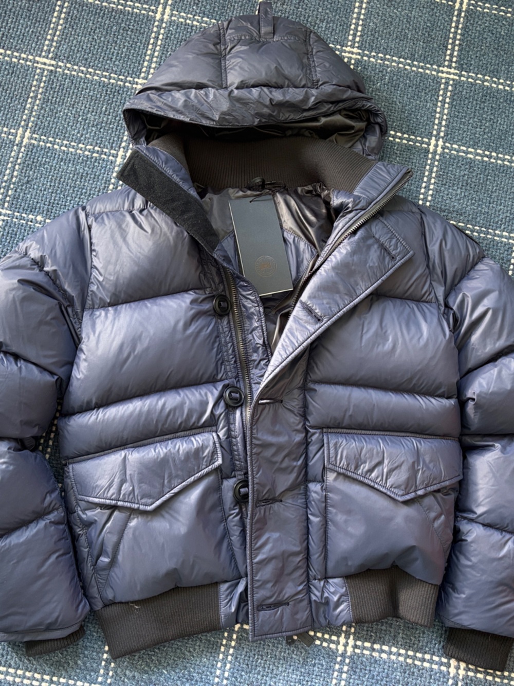NWT Canada Goose Men’s Navy Puffer Jacket with Hood sz Small